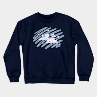 kawaii clouds Crewneck Sweatshirt